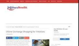 
							         Online Exchange Shopping for Veterans - Military Benefits								  
							    
