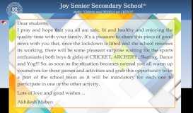 
							         Online Fees Payment - Joy Senior Secondary School Jabalpur								  
							    