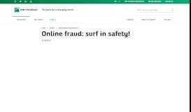 
							         Online fraud: surf in safety! - BNP Paribas								  
							    