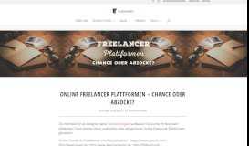 
							         Online Freelancer Plattformen – Chance oder Abzocke? - Randfarben								  
							    