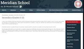 
							         Online Grade & ManageBac Access – Secondary – Meridian School								  
							    