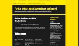 
							         Online Grades @ myUSTe Grades Portal - The UST Med Student Helper								  
							    