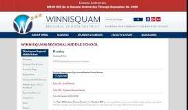 
							         Online Grades - Winnisquam Regional School District								  
							    