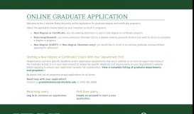 
							         Online Graduate Application - Colorado State University								  
							    