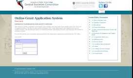 
							         Online Grant Application - Central Societies Committee ... - CSC								  
							    