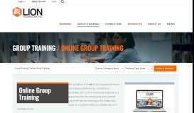 
							         Online Group Training - Lion Technology								  
							    