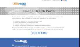 
							         Online Health Portal | AccuHealth Group								  
							    
