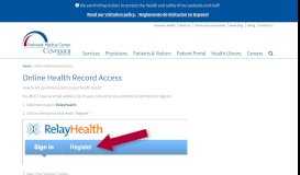 
							         Online Health Record Access | Parkwest Medical Center								  
							    