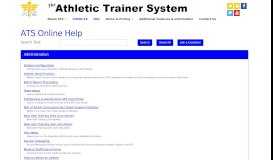 
							         Online Help - Athletic Trainer System								  
							    