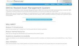 
							         Online Hosted Asset Management System - Asset Services								  
							    