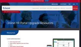 
							         Online HR Portal Upgrade Resources - Tilson								  
							    