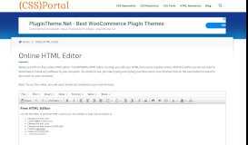 
							         Online HTML Editor - CSS Portal								  
							    