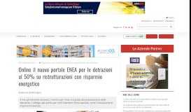 
							         Online il nuovo portale ENEA per le detrazioni al 50% su ...								  
							    