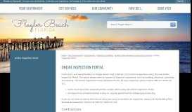 
							         Online Inspection Portal | Flagler Beach, FL - Official Website								  
							    