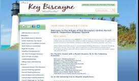 
							         Online Inspection Request/Check - Village of Key Biscayne								  
							    