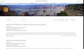 
							         Online Job Application | U.S. District Court, District of Arizona								  
							    