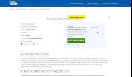 
							         Online Job Portal Project: Essay Example, 2436 words GradesFixer								  
							    