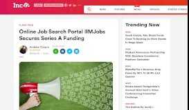 
							         Online Job Search Portal IIMJobs Secures Series A Funding - Inc42 ...								  
							    