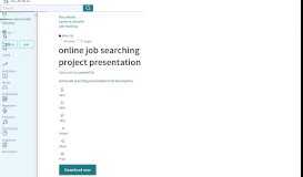 
							         online job searching project presentation | Résumé | Job Hunting								  
							    