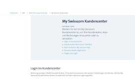 
							         Online Kundencenter für Geschäftskunden | Swisscom KMU								  
							    