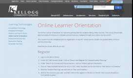 
							         Online Learner Orientation | Kellogg Community College								  
							    