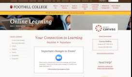 
							         Online Learning - Foothill College								  
							    