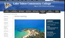 
							         Online Learning - Lake Tahoe Community College								  
							    