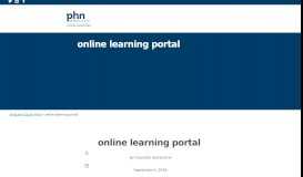 
							         Online learning portal - Brisbane South PHN								  
							    