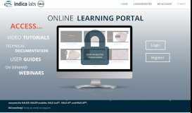 
							         ONLINE LEARNING PORTAL LOGIN – Indica Labs								  
							    