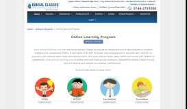 
							         Online Learning Program - Bansal Classes								  
							    