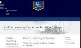 
							         Online Learning - Welcome to Yuba College								  
							    