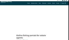 
							         Online listing portals for estate agents - Property Professional								  
							    