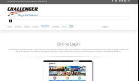 
							         Online Login | Challenger - Challenger Motor Freight								  
							    