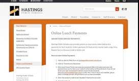 
							         Online Lunch Payments - Hastings Public Schools								  
							    