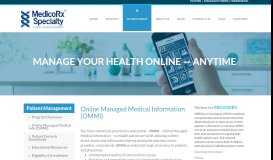 
							         Online Managed Medical Info (OMMI) - MedicoRx								  
							    