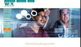
							         Online Marketing Manager/in (WAK) | WAK Westdeutsche Akademie ...								  
							    