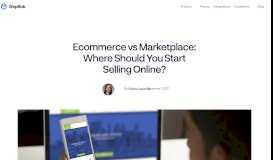 
							         Online Marketplace vs Ecommerce Platform: Where To Sell Online								  
							    