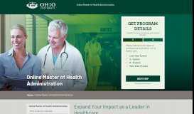 
							         Online Master of Health Administration | Ohio University								  
							    