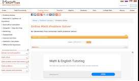 
							         Online Math Problem Solver - Math10								  
							    