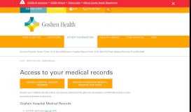 
							         Online Medical Records - Goshen Health								  
							    