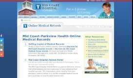 
							         Online Medical Records | Mid Coast Hospital, Brunswick, Maine								  
							    