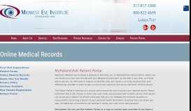
							         Online Medical Records | Midwest Eye Institute | Indianapolis IN								  
							    