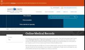 
							         Online Medical Records South Bend, Indiana (IN) - Saint Joseph ...								  
							    