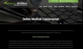 
							         Online Medical Transcription | World Wide Dictation								  
							    
