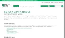 
							         Online & Mobile Banking | United Bank								  
							    