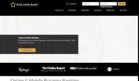 
							         Online & Mobile Business Banking › Five Star Bank								  
							    