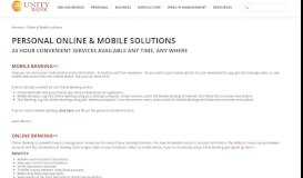 
							         Online & Mobile Solutions › Unity Bank MN								  
							    
