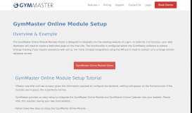 
							         Online Module Setup - GymMaster								  
							    