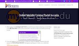 
							         Online Moodle Course Portal Access | Bergen Community College								  
							    