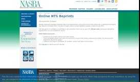 
							         Online NTS Reprints | NASBA								  
							    